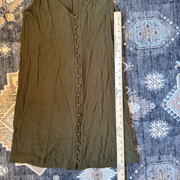 Madewell Heather Button Front Sleeveless Dress Green Size Small - Picture 9 of 9